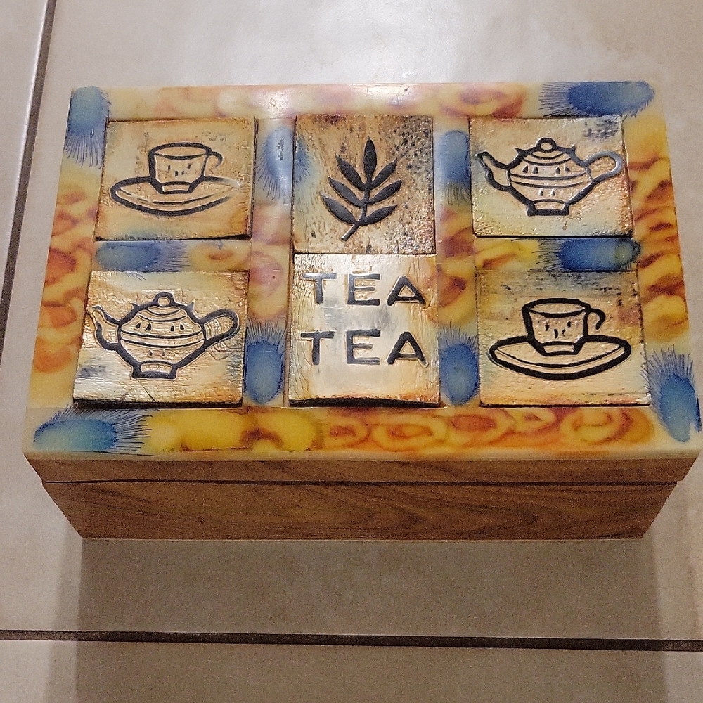 Vintage Wooden Tea Box India